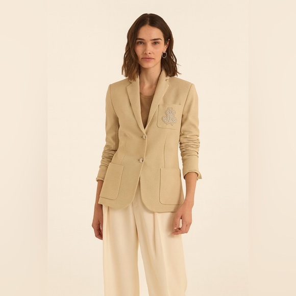 🏇Lauren Ralph Lauren Bullion Jacquard Crest Blazer NWT Size S 🏇 - Picture 1 of 9
